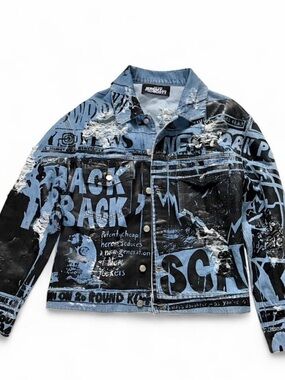 Jeremy Scott Distressed Denim Jacket